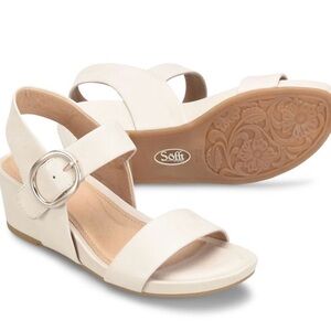 Sofft Cream Wedges with Cushioned Footbed